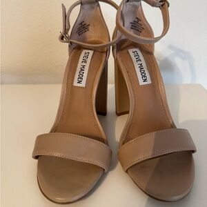 Steve Madden Nude Ankle Strap Heels